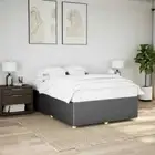 Bed Frame Dark Grey Double Fabric vidaXL