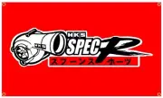 HKS Power Spec R Red Flag Banner 60cm x 90cm for Toyota Nissan Mazda Subaru KIA