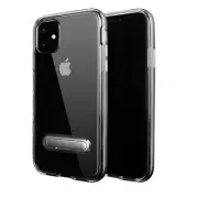 for iPhone 11 Pro 5.8″ Transparent Bumper Case w/ Kickstand SILVER