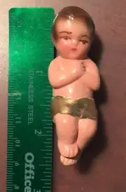 Very Tiny Baby Jesus 2.5" With Crib Hand-made ...Beautiful gift for Christmas