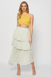 Print Cancan Layered Skirt - Size 8, Women's Maxi Repaxed