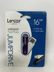 Lexar 16GB Hi-Speed USB JumpDrive Twist Turn Flash Drive Purple New
