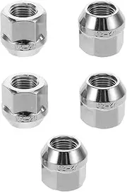 5pcs Tire Screws Wheel Car Kit Road King Axle Nut Covers Lug Nut Mikuppa Lug Modification Flange Nut Lug Bolts Front Axle Cap Nut Cover Nut Car Tire Nuts Silver Stainless Steel LALADEFIEE