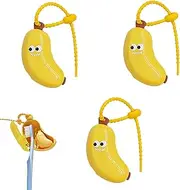 Banana Toothbrush Cover, 3Pcs Toothbrush Protector Cap, Toothbrush Head Covers with Toothpaste Dispenser, Portable Brush Travel Case, for Home Travel Outdoor Camping