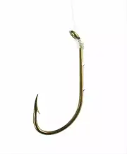 139 H Baitholder Snelled Fish Hook 6 Piece ' Bronze