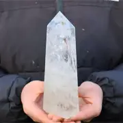 1.11kg Natural Clear Quartz Obelisk Quartz Cystal Point Wand Tower