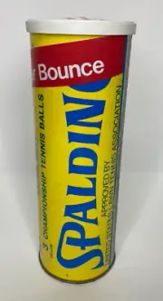 Vintage Spalding Championship Tennis Balls SEALED Extra Duty Metal Can Cannister