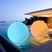 AVCXEC LED Spa Light, 2PC 40cm Swimming Pool Lighting Waterproof IP67 Floating Lamp Sphere Light with Remote Control for Outdoor Garden Party Terrace Lawn