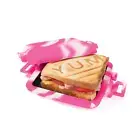 Microwave 'YUM' Grill Toastie Maker Easy Use Toaster Multi Colours Pink
