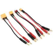 T/XT30/XT60/XT90 to 4.0mm Banana Plug Charging Cable Silicone Wire 14AWG for Lipo Battery