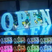 40"X14" Large LED Open Signs for Business Super Bright Unique Design RGB Open Si