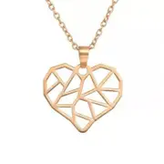 Silver Rose Gold Heart Necklace