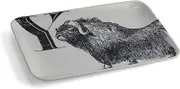 THOMAS PAUL TP120 Y Yak Alphabet Serving Tray, 8"x5.5", Ebony