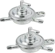 Mokuo 2Pcs Fuel Pump Valve Petcock Low-Tension Switch for GY6 50CC 150CC,Triple-Pass Style,