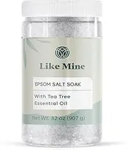 Like Mine Epsom Salt Soak with Tea Tree Essential Oil , 2 lb, Bath & Foot Soak Magnesium Sulfate Blend
