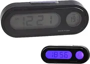 Temperature Clock for Car - 2-in-1 Car Clock Luminous Temperature Gauge Watch | Adhesive Watch Time Display Meter, Electronic Gauge LED Display for Dashboard & Air Vent