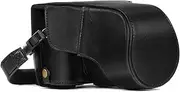 MegaGear MG981 X-T30, X-T20, X-T10 (16-50mm/ 18-55mm Lenses) Camera Case MegaGear Ever Ready Leather Camera Case and Strap for Fujifilm X-T30, X-T20, X-T10 (16-50mm/ 18-55mm Lenses), Black (MG981)