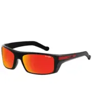 Arnette Conjure Sunglasses AN4198 41/6Q Fuzzy Black/Dk Red Plate Red Mirror Lens