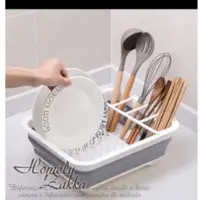 在飛比找蝦皮購物優惠-【Homely Zakka】多功能可折疊瀝水碗架/餐具收納籃