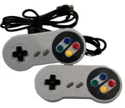 2 X Aftermarket Classic Mini Super Nintendo SNES Controller