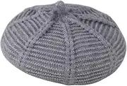 [WOFASHPURET] Grey Wool Weaving Boys and Girls Beret Chidl Wool Beret Hat for Autumn Warm Stylish and Fashionable