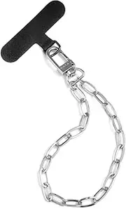 [Maya J] Paperclip Link Wristlet Chain, White, White