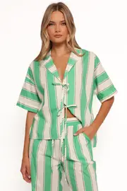 [PUP94] Shailene Top - Green Stripe XS Green