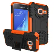 MCC Heavy Duty Samsung Galaxy J1 mini Handset Shockproof Case Cover J105 [Orange]