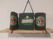 3 Victoria Bitter VB Beer Can Stubby Coolers Holders - Cooler Holder