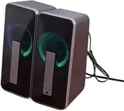 JSEIAJB Speaker Wired Subwoofer with LED Light Home Desktop Computer Notebook Audio