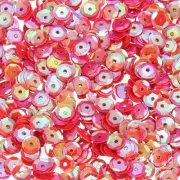 Loose Sequins 4200Pcs Cup Embroidery Sequins for Crafts Sewing,AB Red