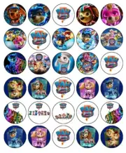 Paw Patrol The Movie Cake Toppers Birthday Cupcake Decorations