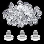 50 Pcs Glass Top Table Bumpers with Stem 1/4 Inch Hole Anti Slip Furniture Pa...