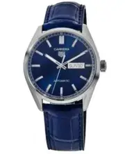New Tag Heuer Carrera WBN2012.FC6502 Day-Date Blue Leather 41mm Dial Mens Watch