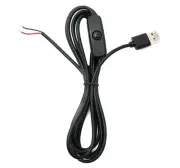 SYSTEM-S USB 2.0 Cable 100 CM Type A Plug For 2 Pin Pigtail Wire Switch