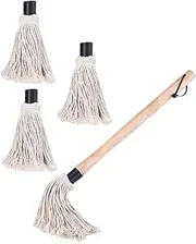 SUPVOX 1 Set Basting Mop Oil Brush with Handle Assorted Color Lightweight Durable Easy to Clean Cooking Tool for Grilling and Barbecuing