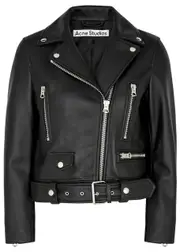 Acne Studios Leather Biker Jacket - Black - 10 10