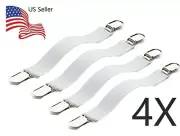 Pack of 4 Bed Sheet Grippers Fasteners Straps Elastic Suspender Grippers
