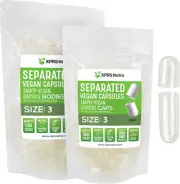 Capsules Express Size 3 Separated Clear Empty Vegan Capsules Veggie Caps Kosher