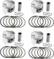 Motorcycle Engine Parts Cylinder Size 48.5mm 48.75mm 49mm Piston & Rings For CBR250 CBR14 CBR17 MC14 MC17 KT7(4 Sets 48.5mm)