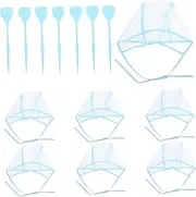 TOVINANNA Diy Hair Coloring Dyeing Kit 14pcs Set Dye Cap Treatment Cap for Highlights Bleaching Random Color