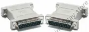 DB25 pin Male~M Null Modem Nul/Cross Serial RS232 cable gender changer Adapter{F