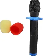 KOMBIUDA Microphone Prop Lightweight Simulation Microphone for Christmas Birthday Valentine with Slip Ring and Sponge Cover