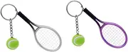 [Holibanna] Tennis Racket Keychain Tennis Balls for Dogs Table Tennis Balls Tennis Racket Charms Badminton Key Tennis Rackets Key Chains Key Rings Lovely Key Chain Funny Key Chain Metal