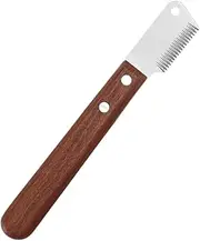 Yajuyi Grooming Comb with Wooden Handle for Poodles and Cats, Left hand