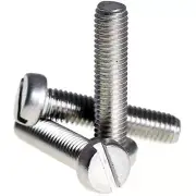 Qty 1 Cheese Head Slot M5 (5mm) x 20mm Stainless A2-70 G304 Machine Screw Bolt