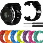 Silicone Wrist Band Strap Tool Kit for SUUNTO Core Alu Deep Black Digital Watch