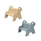 Wooden Step Stool Two Step Bench Non Slip Multipurpose Portable Bathroom Potty