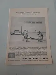 First National City Bank Print Ad 1963 Snorkels Spears Securities