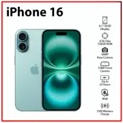 (New) Apple iPhone 16 5G 8GB+128GB TEAL Dual SIM Unlocked iOS Cell Phone